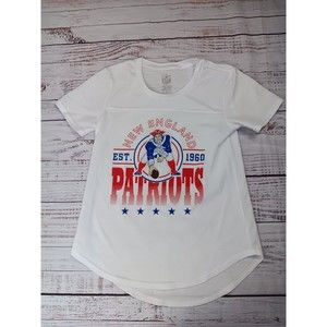 NFL Team Apparel New England Patriots T-shirt Jersey Women’s Medium White Blue